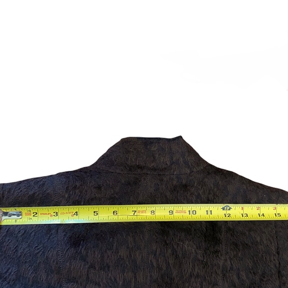 Akris Chocolate Brown Faux Fur Blazer 3 Button Geometric Collar Alpaca/Wool - Picture 10 of 10